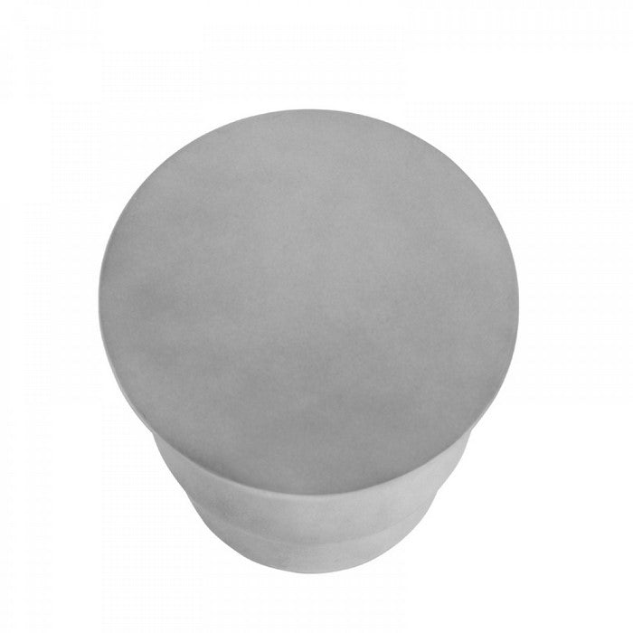 Contemporary Round Pot Design Concrete Stool, Gray - BM219266