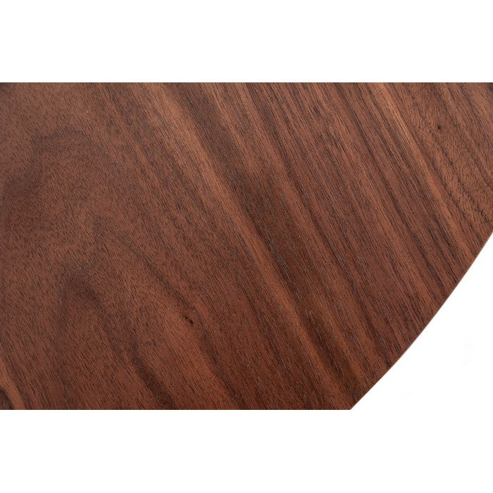 Wooden Round Top Coffee Table with Open Geometric Base, Brown and Black - BM219280