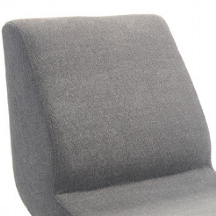 Fabric Upholstered Lounge Chair with Ottoman, Gray and Brown - BM219298