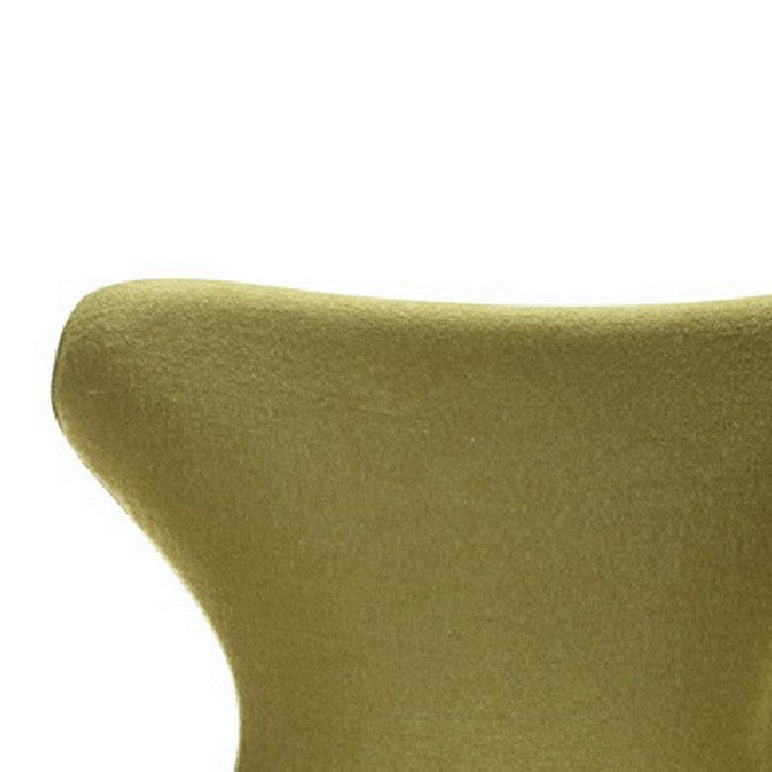 Modern Fabric Lounge Chair with Curved Seat and Backrest, Green - BM219308