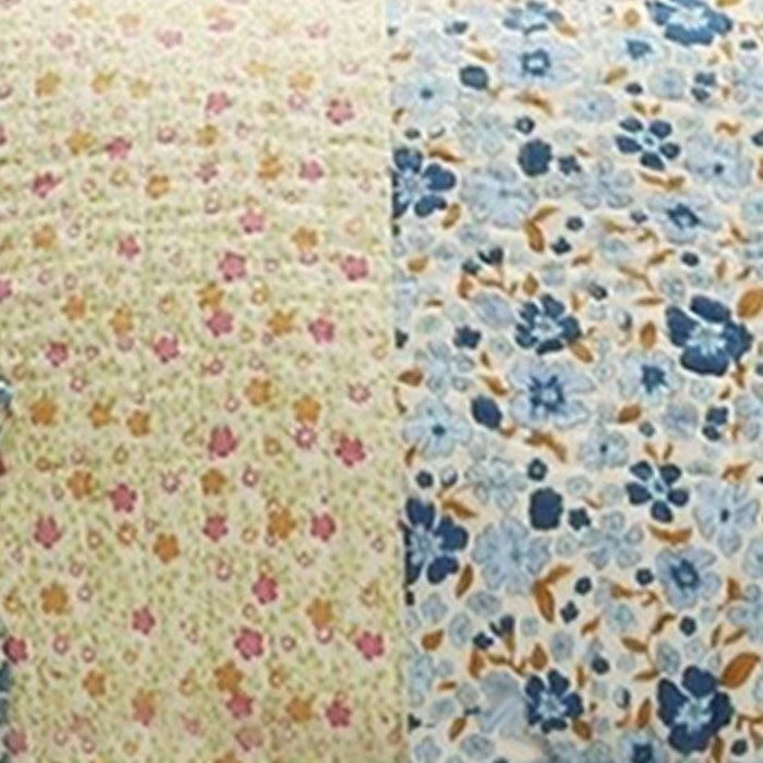 Polyester King Size Quilted Pillow Sham with Ruffle Sewn, Multicolor