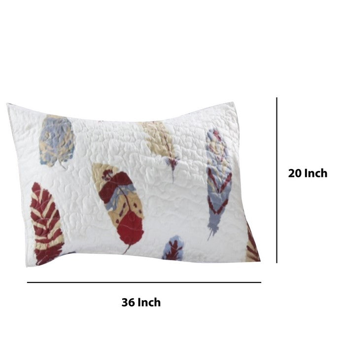 Polyester King Size Quilted Pillow Sham with Dream Catcher Print,Multicolor