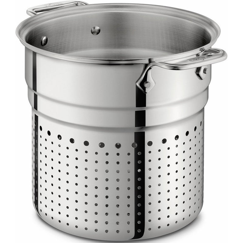 All-Clad 37072-I D Stainless Steel Tri-Ply Dishwasher Safe 7-Quart Pasta Colander Insert / Cookware, Silver