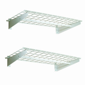 HyLoft 00777 36-by-18-Inch Wall Shelf with Hanging Rod, 2-Pack