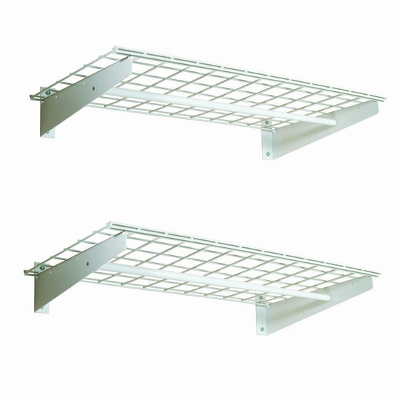 HyLoft 00777 36-by-18-Inch Wall Shelf with Hanging Rod, 2-Pack