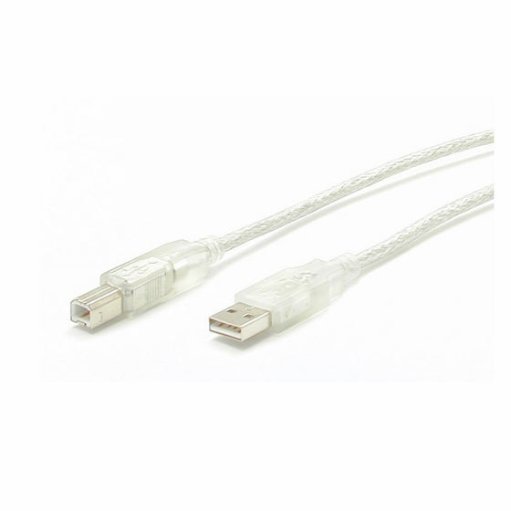 StarTech.com 10-Feet Transparent USB 2.0 Cable - A to B (USBFAB10T)