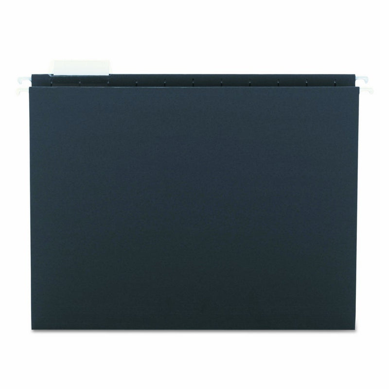 Smead Hanging File Folder with Tab, 1/5-Cut Adjustable Tab, Letter Size, Black, 25 per Box (64062)