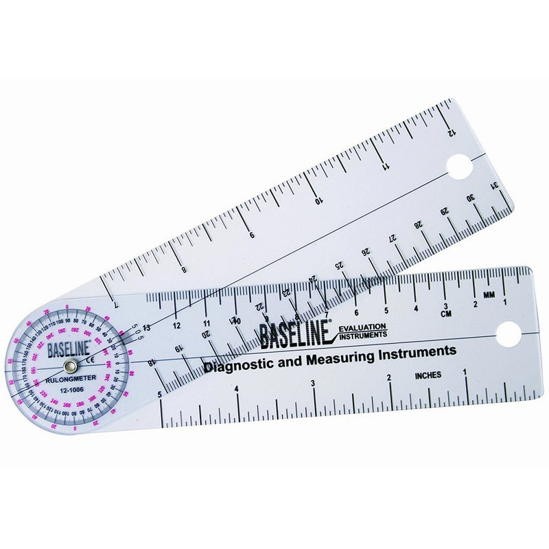 Plastic Angle Rule Goniometer 7" 360 Degrees