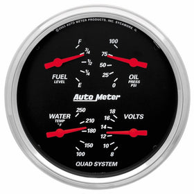 Auto Meter 1410 Designer Black Quad Gauge