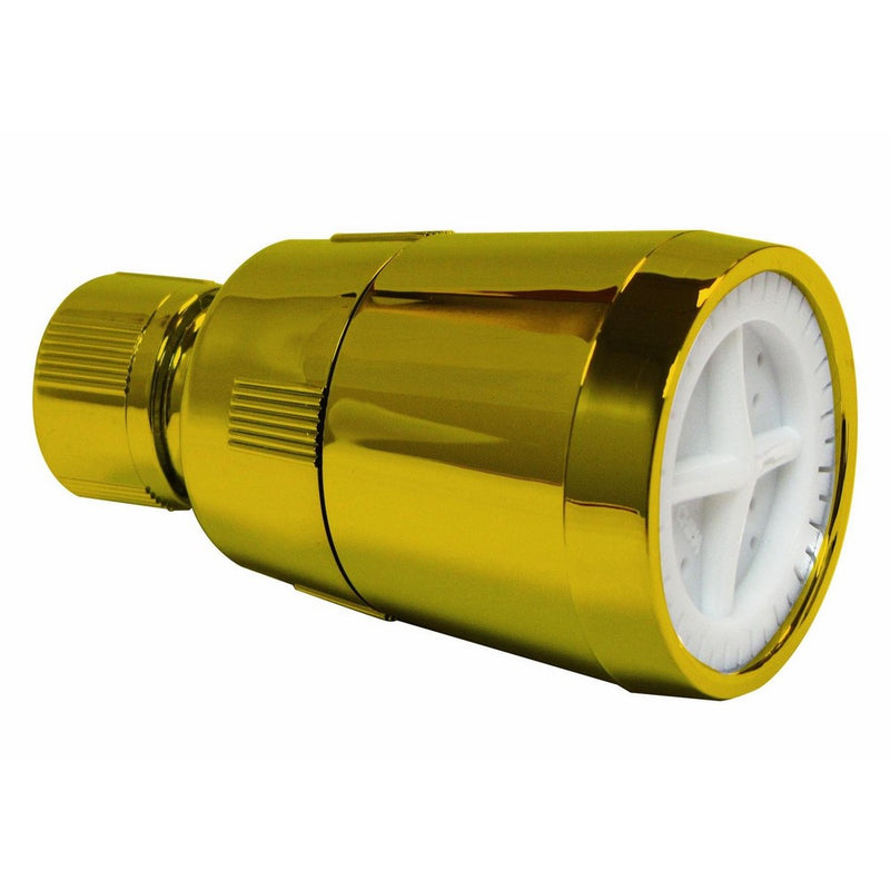 Plumb Pak PP825-3PB Economy Water Saver Shower Head, Plastic with Polished Brass Finish