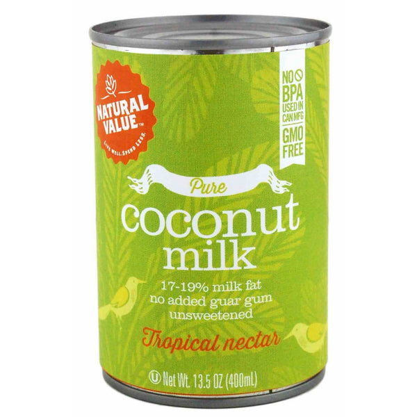 Natural Value Coconut Milk, 13.5 oz. Cans (Count of 12)