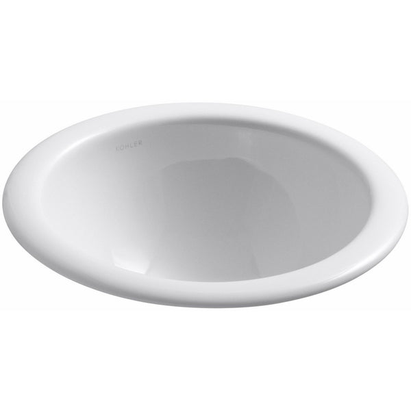 KOHLER K-2298-0 Compass Self-Rimming Undercounter Bathroom Sink, White