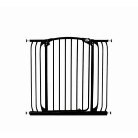 Bindaboo Hallway Pet Gate, Swing Closed, Black, Extra-Tall