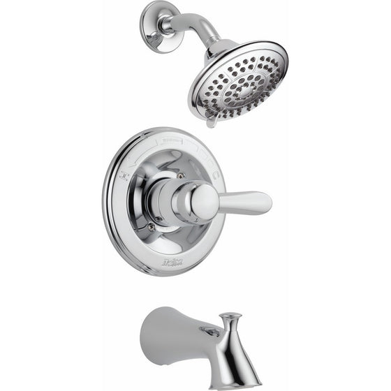Delta T14438 Lahara 14 Series Single-Function Tub and Shower Trim Kit with 5-Spray Touch Clean Shower Head, Chrome (Valve Not Included)