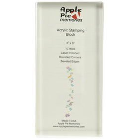 Apple Pie Memories AHPP37 Acrylic Stamp Block With Alignment Grid