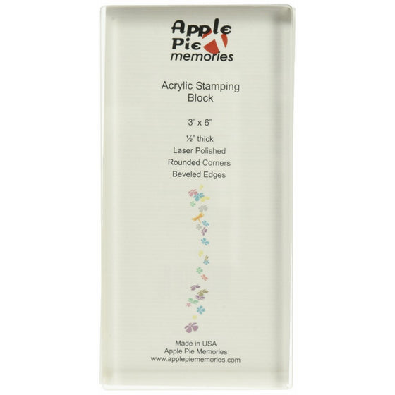 Apple Pie Memories AHPP37 Acrylic Stamp Block With Alignment Grid