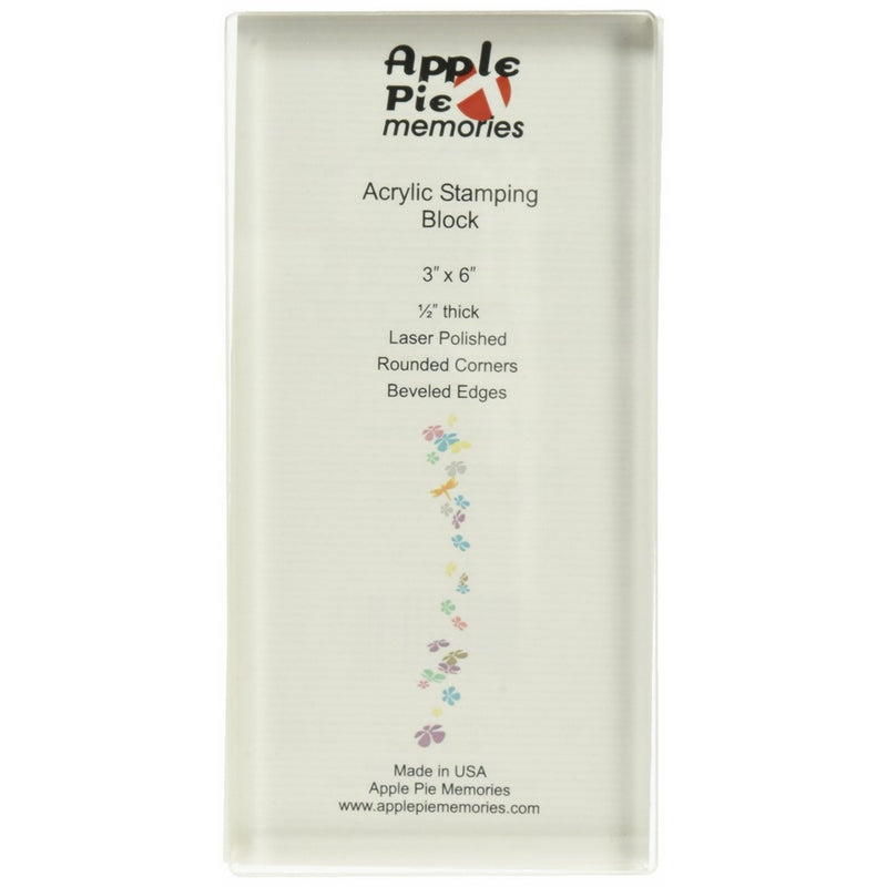 Apple Pie Memories AHPP37 Acrylic Stamp Block With Alignment Grid