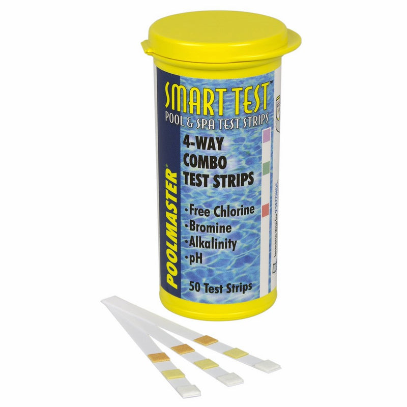Poolmaster 22211 Smart Test 4-Way Pool and Spa Test Strips - 50ct (Packaging may vary)