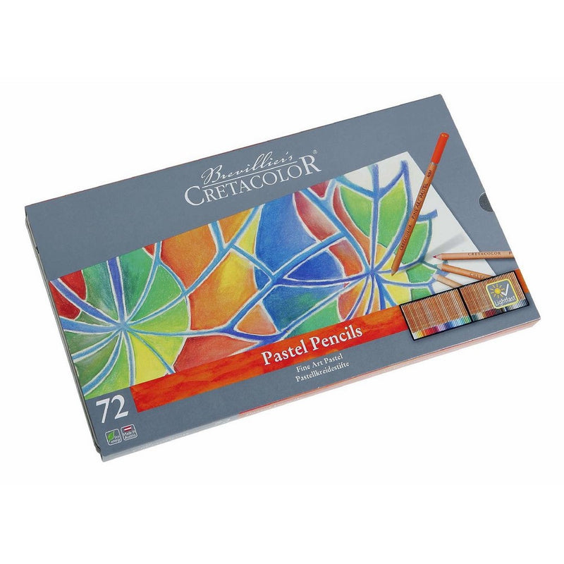 Cretacolor Fine Art Pastel Pencil Set of 72 Pencils in a Tin Case for Artists, Designers, Drafting, and Hobby