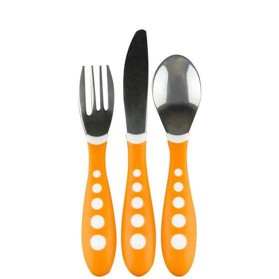 Gerber Graduates Kiddy Cutlery Set in Assorted Colors, 3-Piece Set, Colors may vary