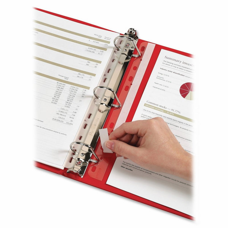 Cardinal Binder Insert Strips, Self-Adhesive Strips, 25 per Pack, Clear (21110)