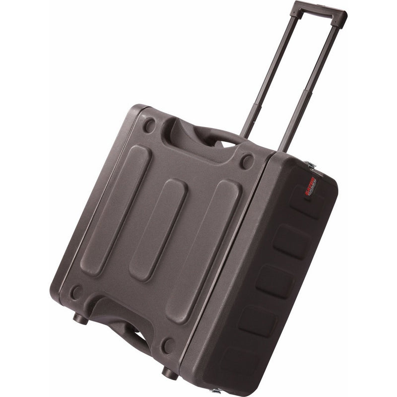 Gator Cases Pro Series Rotationally Molded 8U Rolling Rack Case with 19" Depth, Tow Handle & Recessed Wheels; Made in USA (G-PRO-8U-19)