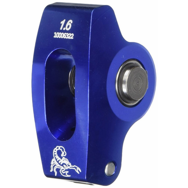 Scorpion Performance 1002 1.6 Ratio Roller Rocker Arm for Small Block Chevy - Pack of 16
