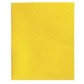 School Smart Heavy Duty 2 Pocket Portfolio with 3 Hole Fastener - 9 1/2 x 12 in - 25 Pack - Yellow