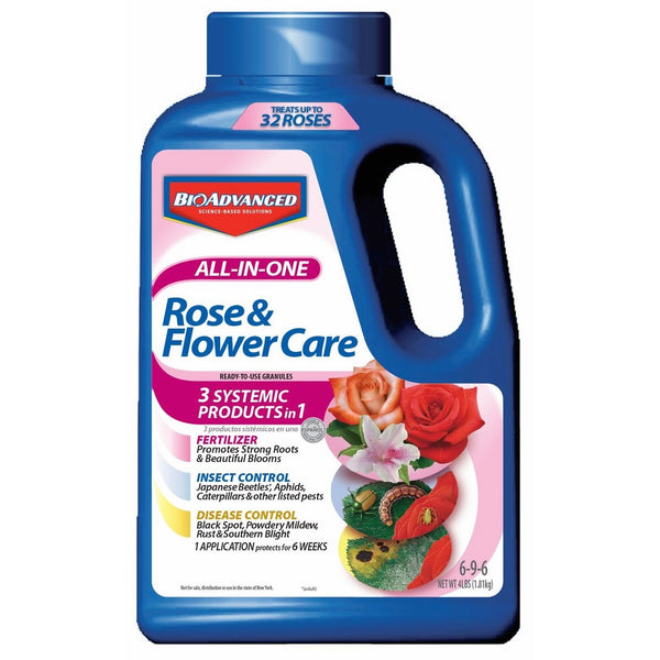 Bayer Advanced 701110A All in One Rose and Flower Care Granules, 4-Pound