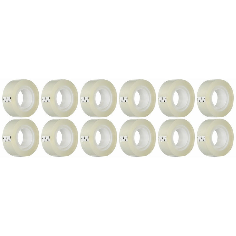 BSN 43575 Transparent Tape, 3/4 by 1000-Inch, Clear, 12-Pack