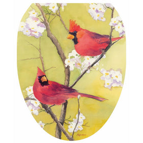 Toilet Tattoos TT-1031-O Cardinals Design Toilet Seat Applique, Elongated