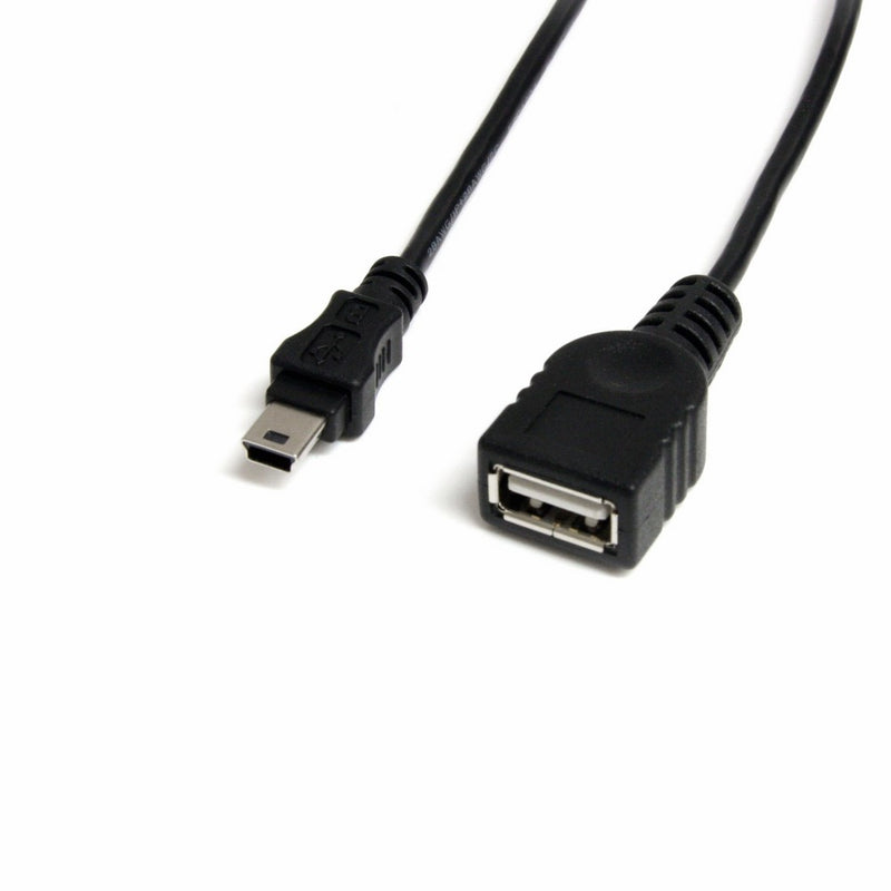 StarTech Mini USB 2.0 Cable - USB A to Mini B F/M - 1 Feet (USBMUSBFM1)