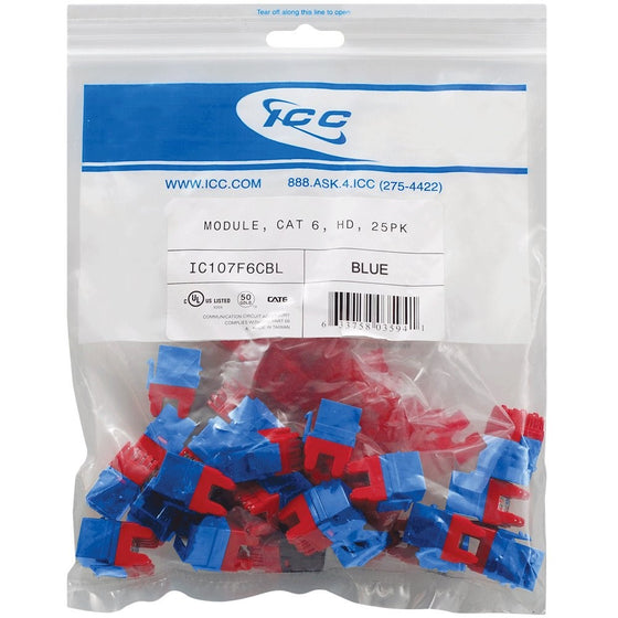 Module- Cat 6- Hd- 25pk- Blue