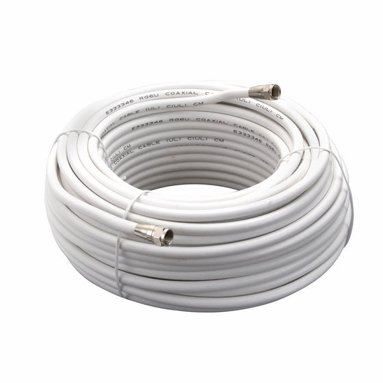 AmerTac - Zenith VG110006W RG6 Coaxial Cable 100 Feet - White