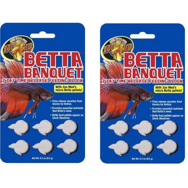 Zoo Med Betta Banquet Blocks 6 Card (Set of 2)