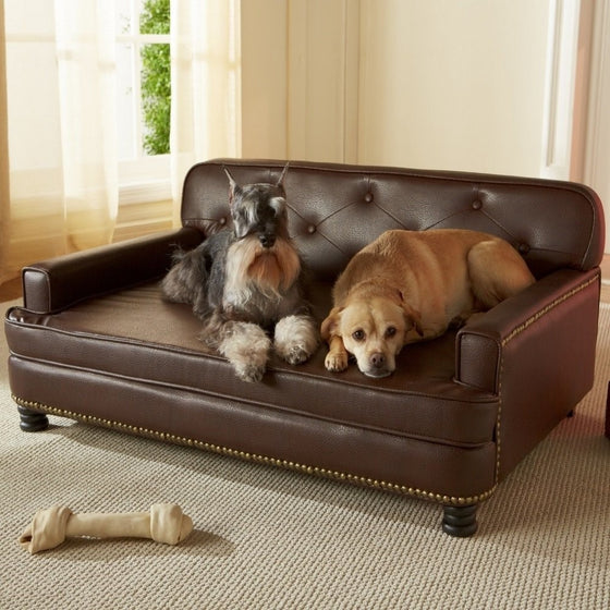 Enchanted Home Pet Library Sofa, 40.5 by 30 by 18-Inch, Brown