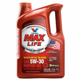Valvoline High Mileage with MaxLife Technology 5W-30 Synthetic Blend Motor Oil - 5qt (782256)