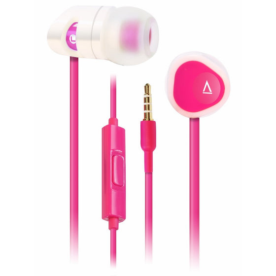 Creative MA-200 In-Ear Headphones with 8mm Driver and Universal Mic (White/Pink)