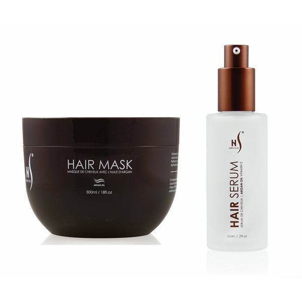 Herstyler Argan Oil Hair Serum and Hair Mask | Hair Care Set That Will Restore Your Belief in Your Hair | Also Contains Aloe Vera and Vitamin E