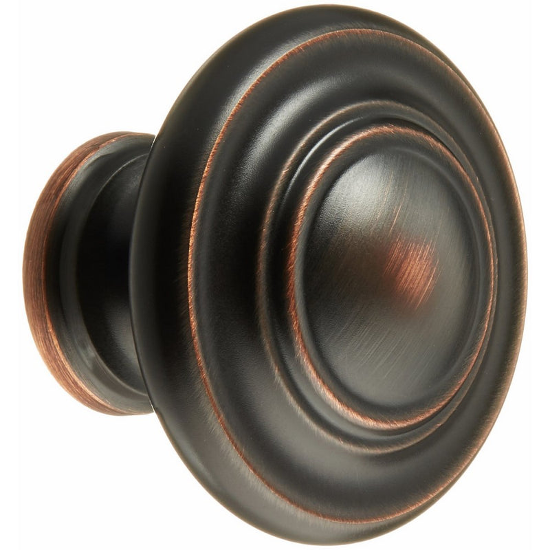 Amerock BP1586-2-ORB Inspirations 3-Ring Large Oversized 1-3/4 Inch Diameter Oil Rubbed Bronze Round Cabinet Hardware Knob/Bi-fold Closet Door Knob - 10 Pack