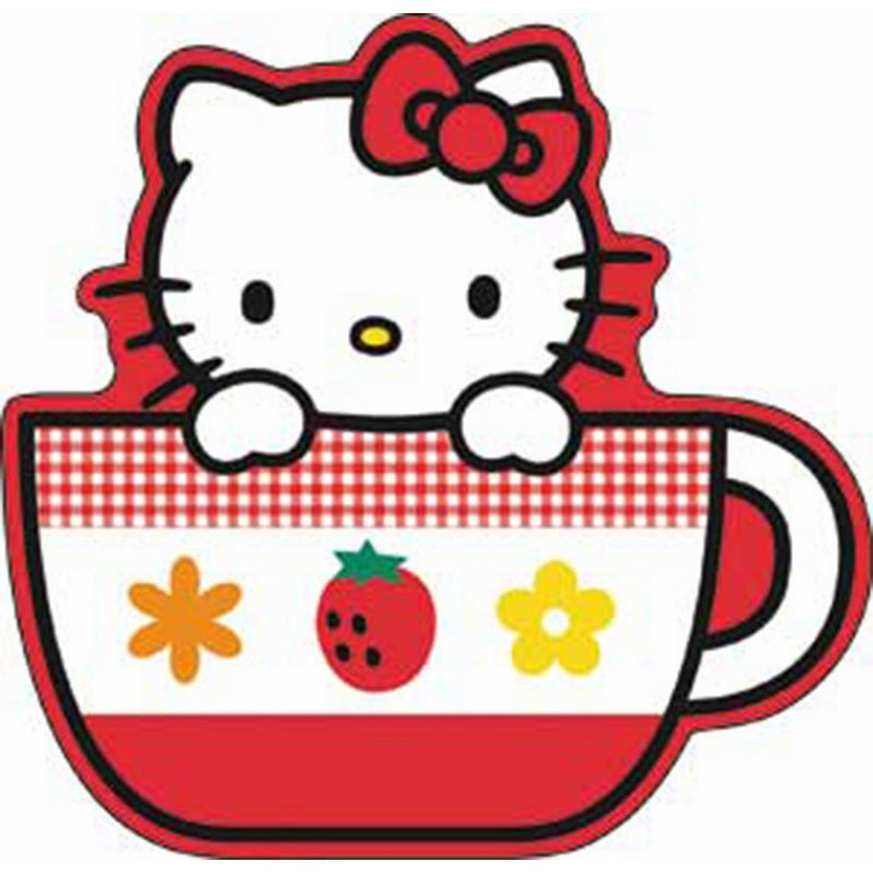 Licenses Products Hello Kitty Tea Cup Sticker