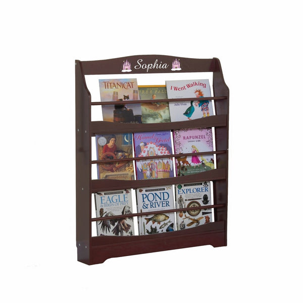 Guidecraft Expressions Espresso - Dark Cherry Bookrack - Storage Bookshelf Kids School Furniture