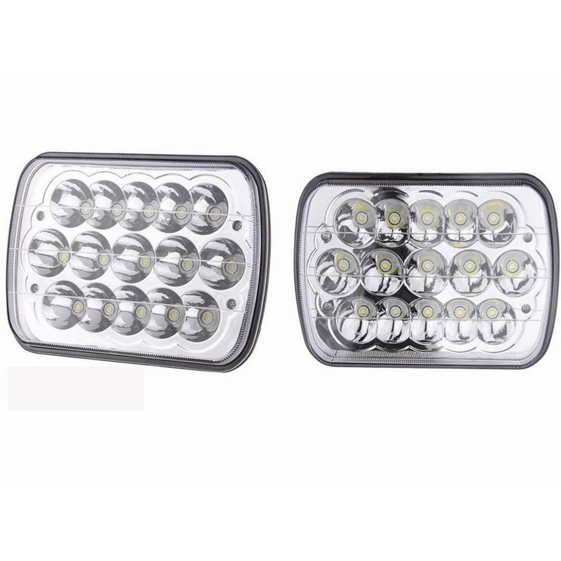 V Spec 1pr-7x6CH Chrome/Clear V-Spec LED Headlight Conversions, Sealed Beam
