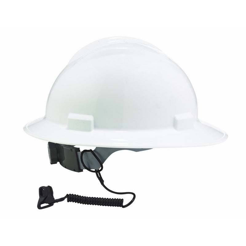 Squids 3158 Coil Hard Hat Lanyard with Clamp, Black