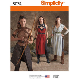 Simplicity Patterns Misses' Warrior Costumes Size: H5 (6-8-10-12-14), 8074