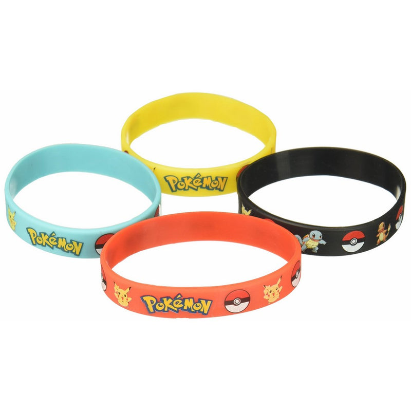 Gifts & Crafts Pokémon Party Supplies Silicone Wristband Bracelet Favors, 12 Piece