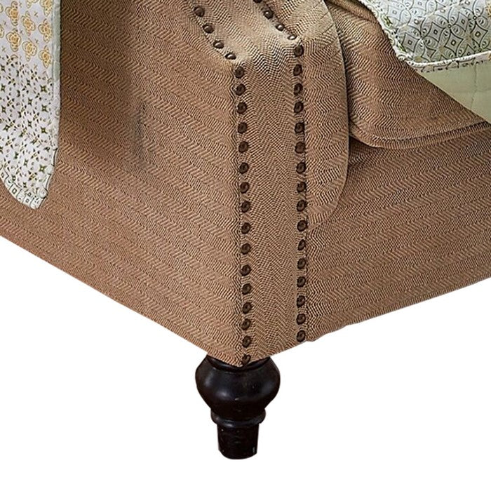 Fabric Armchair Protector with Geometric Pattern Motifs, Green