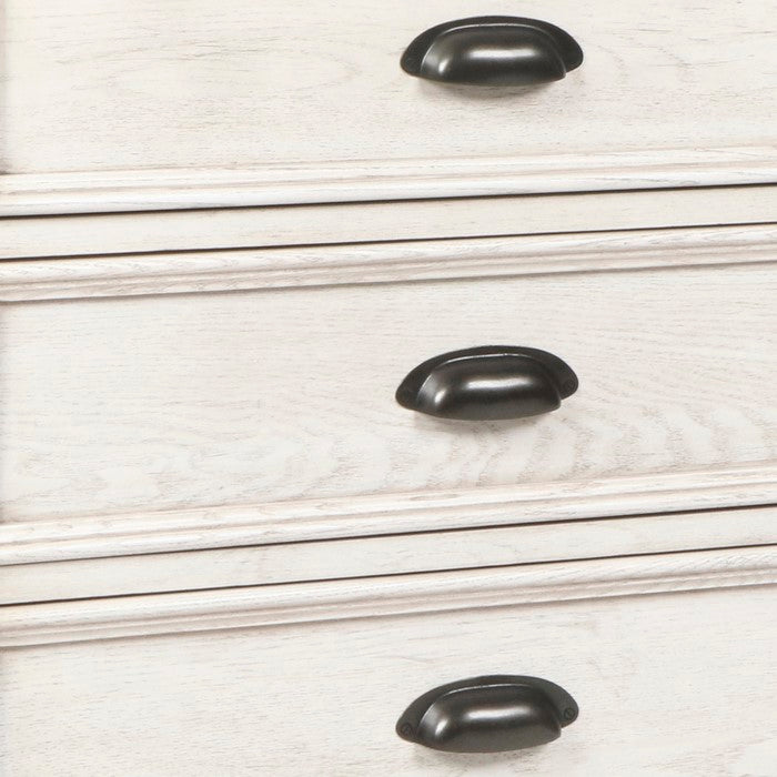 Wooden Nightstand with Bun Feet and Natural Grain Texture, Beige