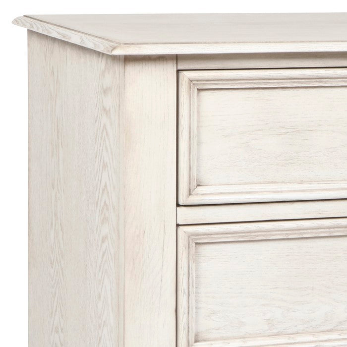 Wooden Nightstand with Bun Feet and Natural Grain Texture, Beige