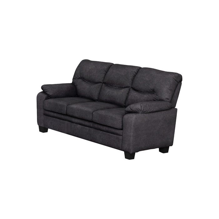 Fabric Upholstered Sofa with Pillow Top Armrests and Padded Seating, Gray